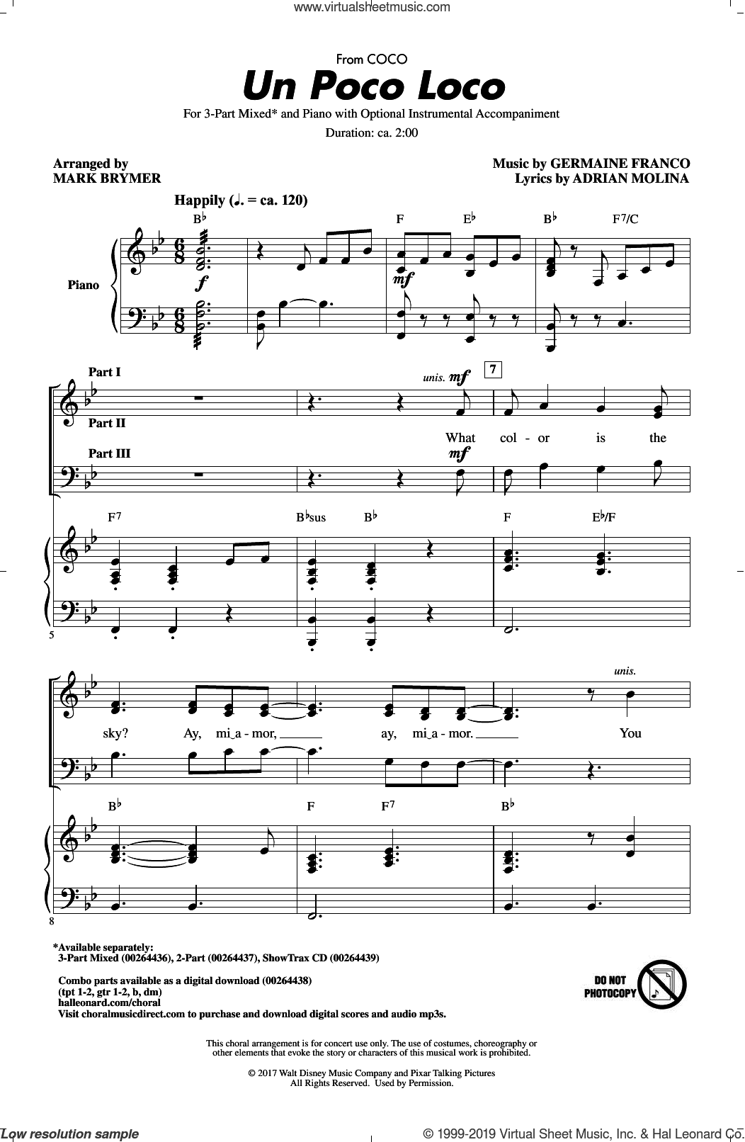 Un Poco Loco (from Coco) (arr. Mark Brymer)