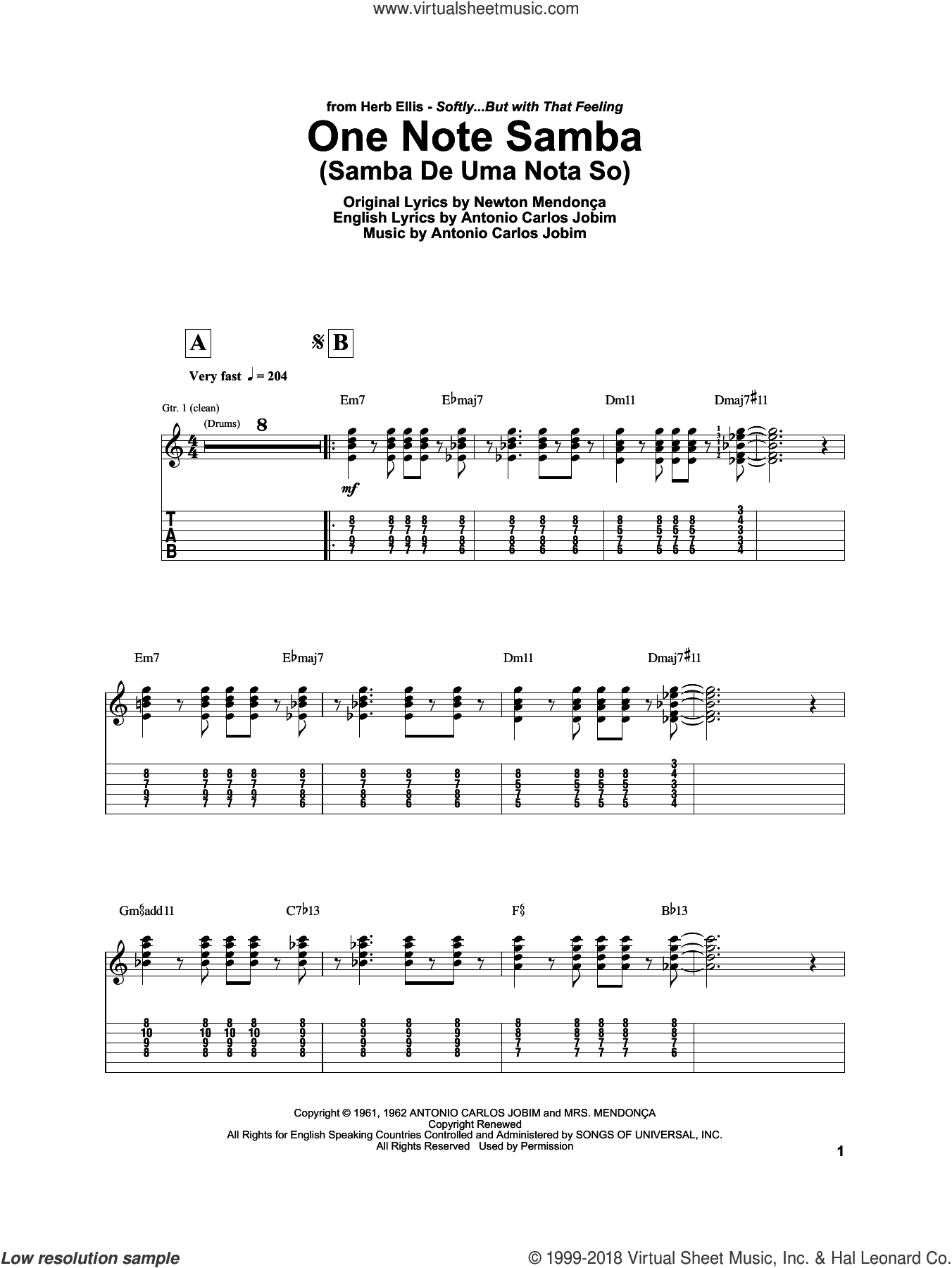 One Note Samba (Samba De Uma Nota So)