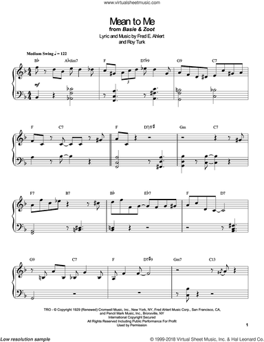 Mean To Me (from Love Me Or Leave Me)