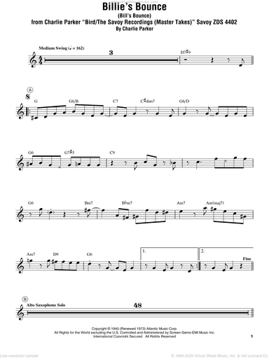 Billie's Bounce (Bill's Bounce)