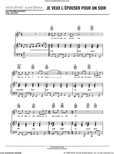 Je Veux L'Epouser Pour Un Soir