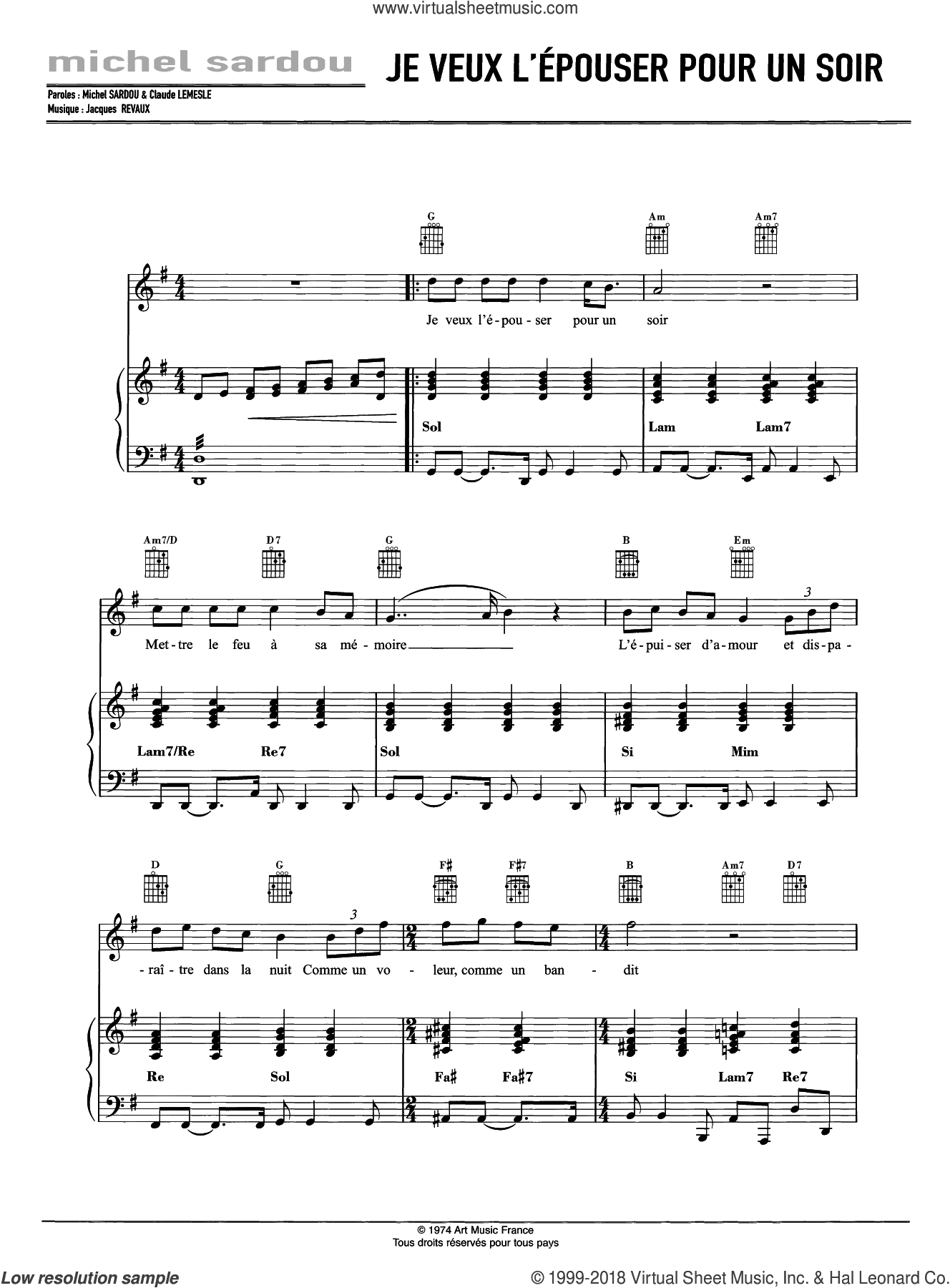 Je Veux L'Epouser Pour Un Soir