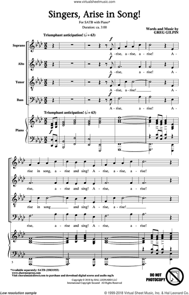 Singers, Arise In Song!