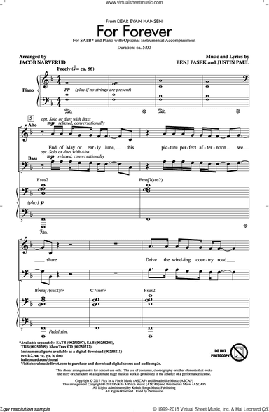 For Forever (from Dear Evan Hansen) (arr. Jacob Narverud)