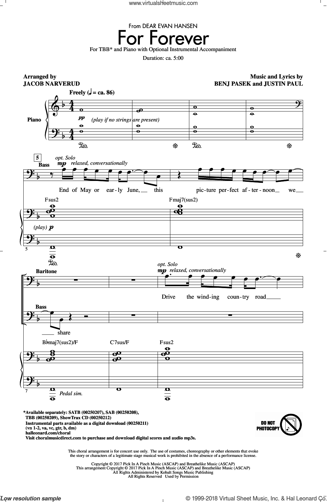 For Forever (from Dear Evan Hansen) (arr. Jacob Narverud)