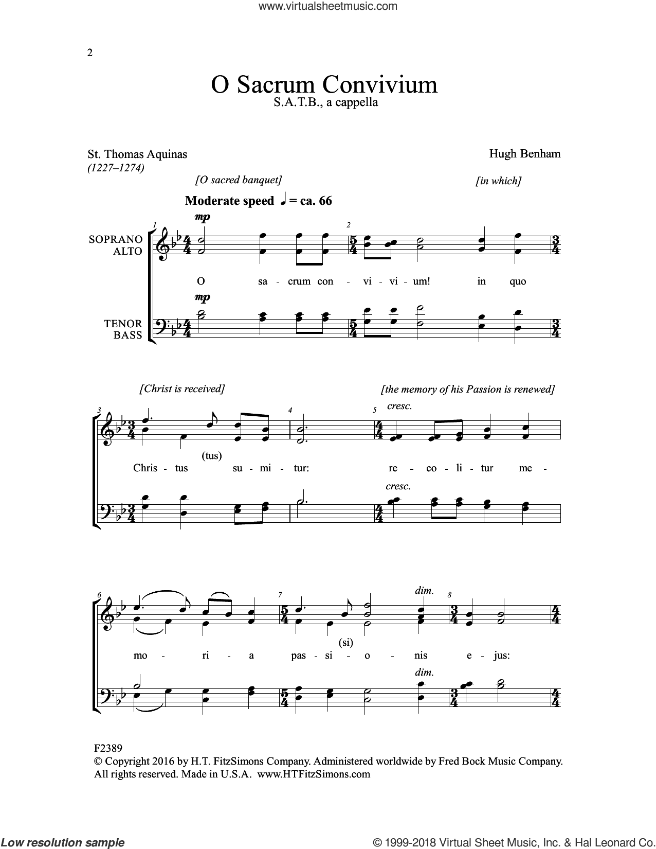 O Sacrum Convivium