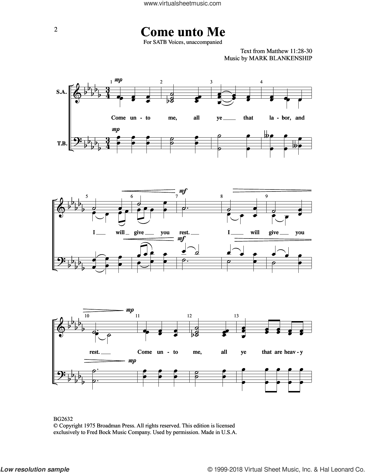 Come Unto Me