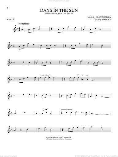 Days In The Sun (from Beauty And The Beast)