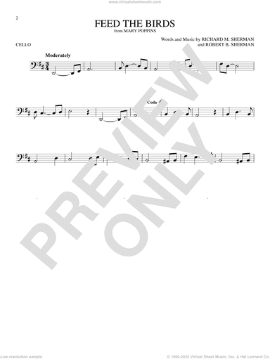 Feed The Birds (Tuppence A Bag) (from Mary Poppins)