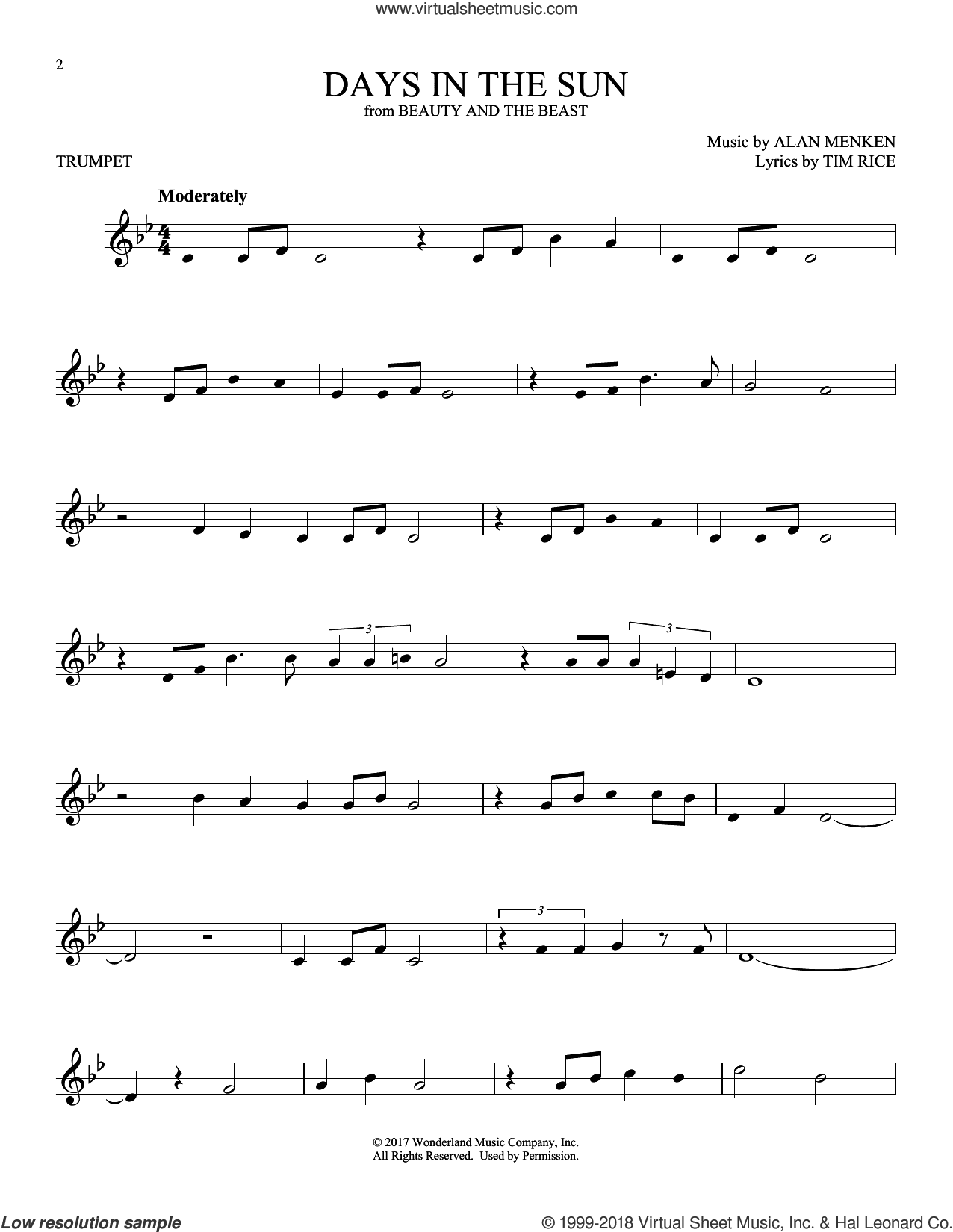 Days In The Sun (from Beauty And The Beast)