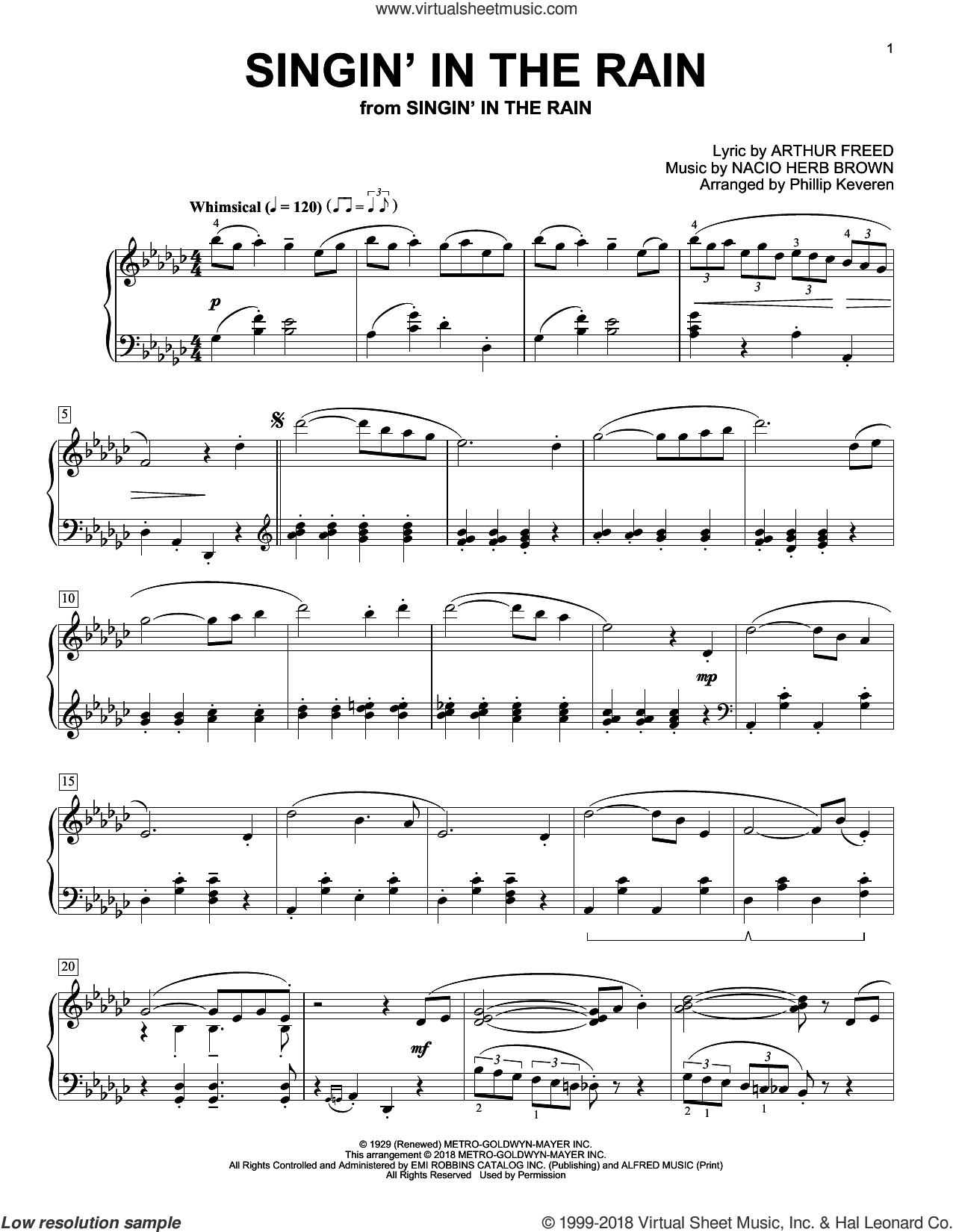 Singin' In The Rain (arr. Phillip Keveren)