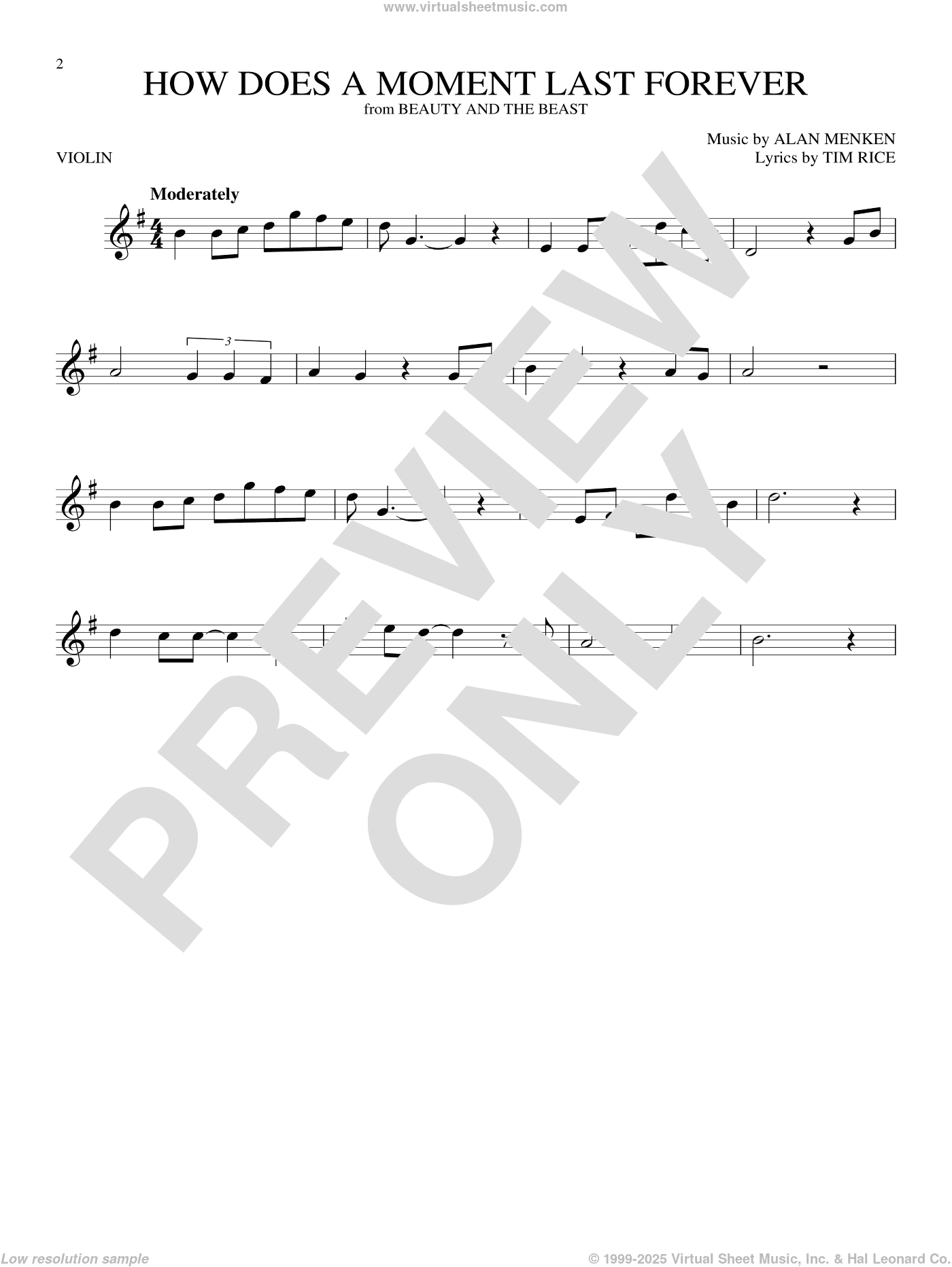 How Does A Moment Last Forever (from Beauty And The Beast)