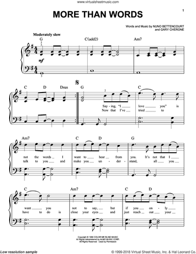 More Than Words, (beginner)