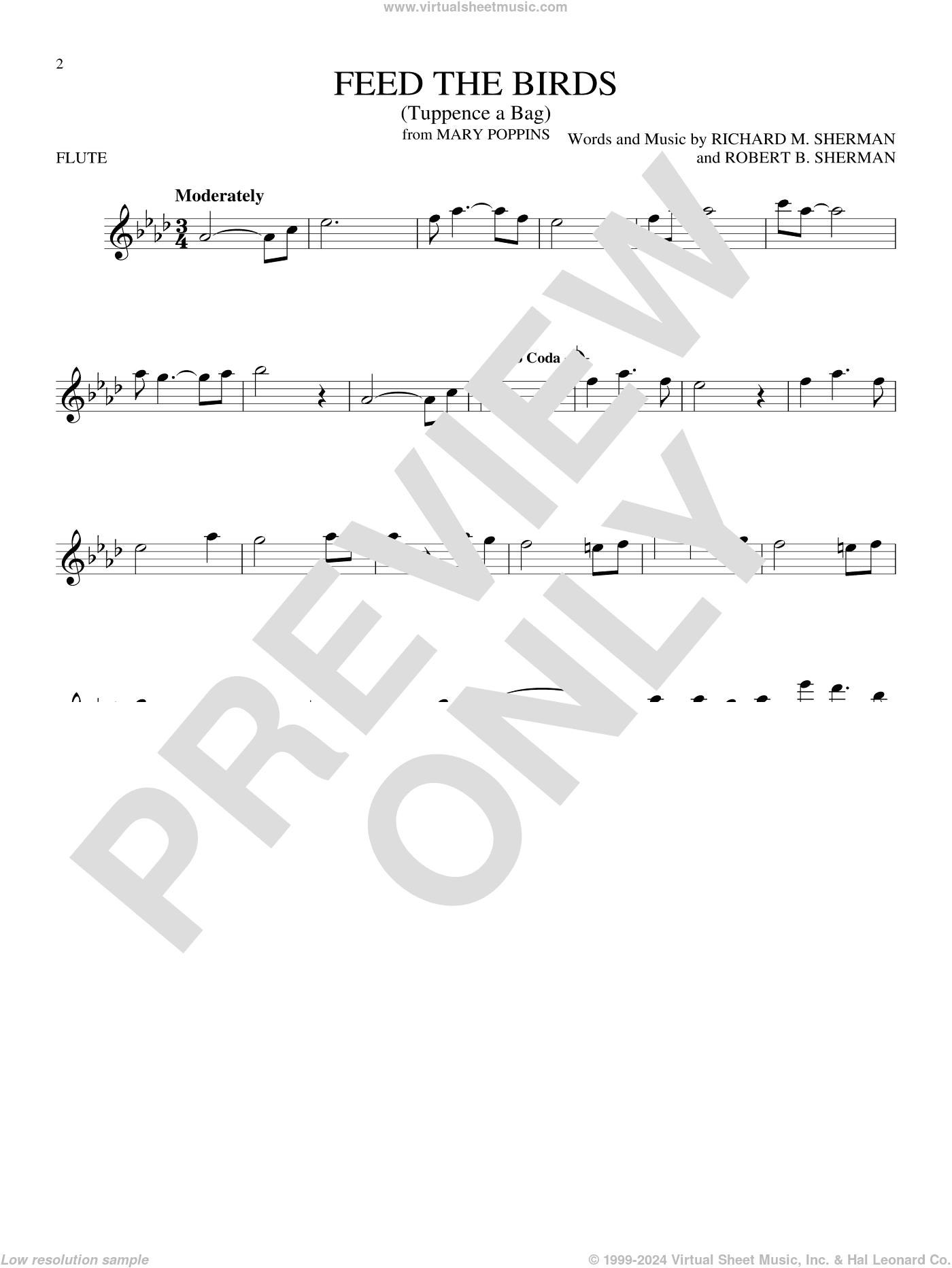 Feed The Birds (Tuppence A Bag) (from Mary Poppins)