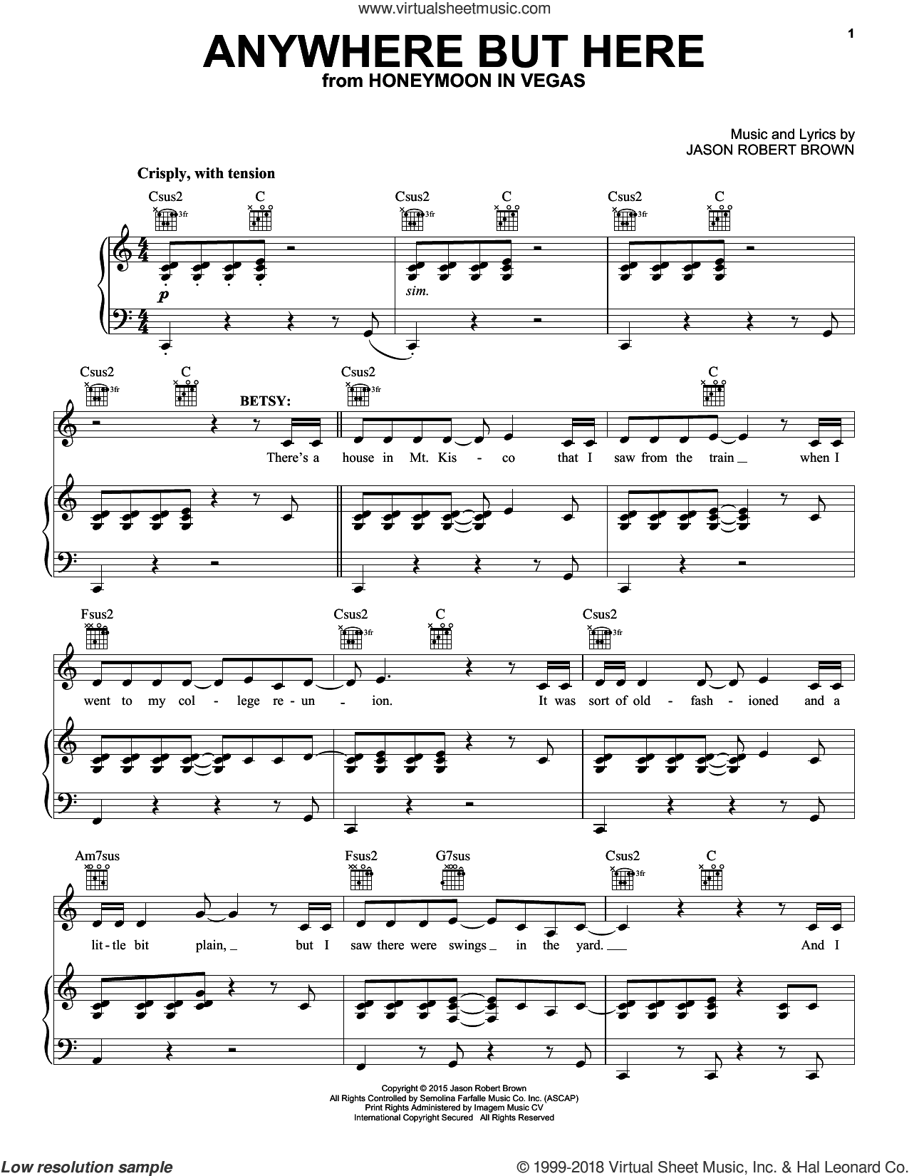 Anywhere But Here (from Honeymoon in Vegas)
