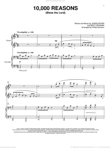 10,000 Reasons (Bless The Lord) (arr. Phillip Keveren)