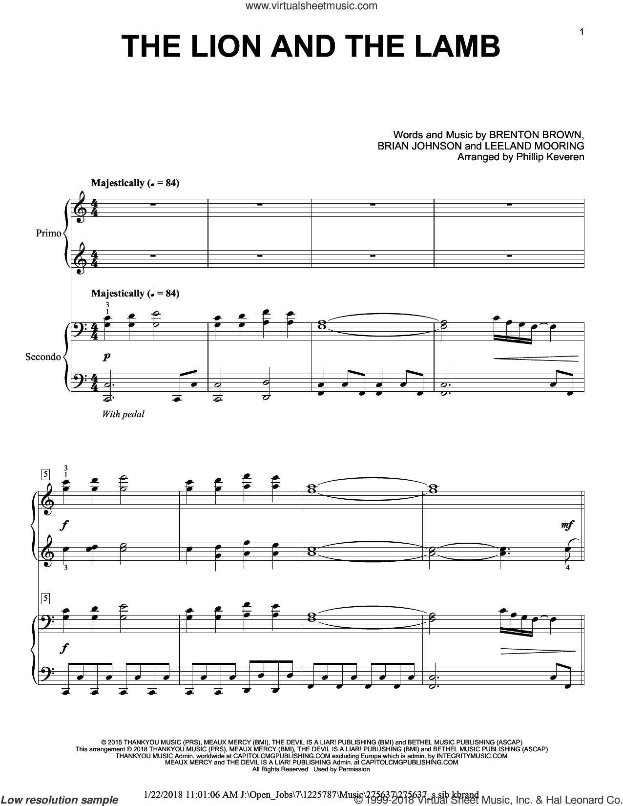 The Lion And The Lamb (arr. Phillip Keveren)