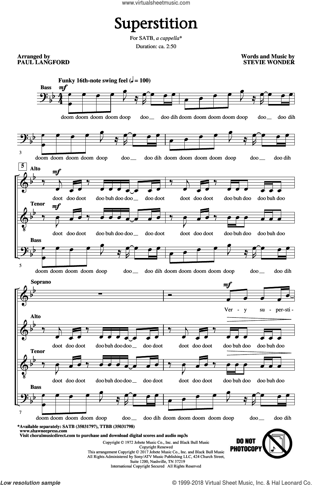 Superstition (arr. Paul Langford)