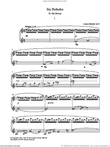 Prelude No. 1 (from Six Preludes)