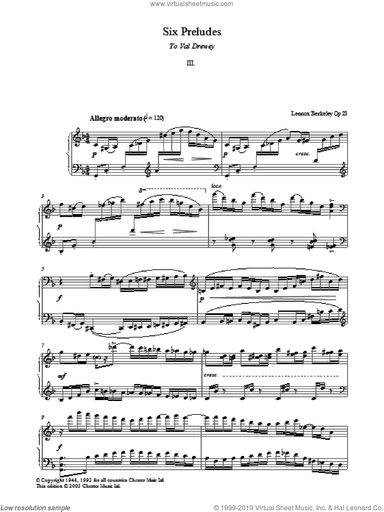 Prelude No. 3 (from Six Preludes)