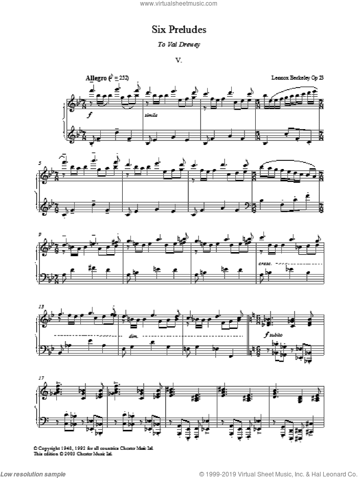 Prelude No. 5 (from Six Preludes)