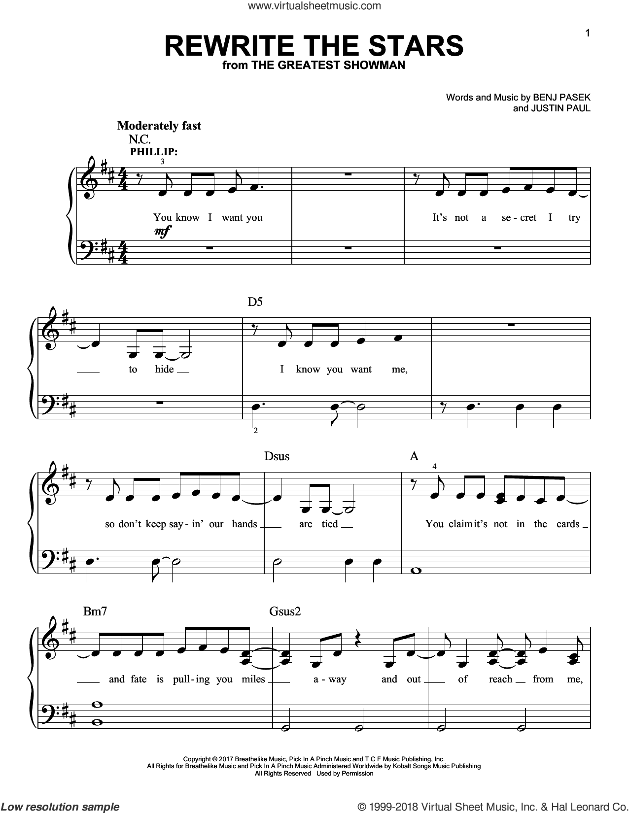 Rewrite The Stars (from The Greatest Showman)