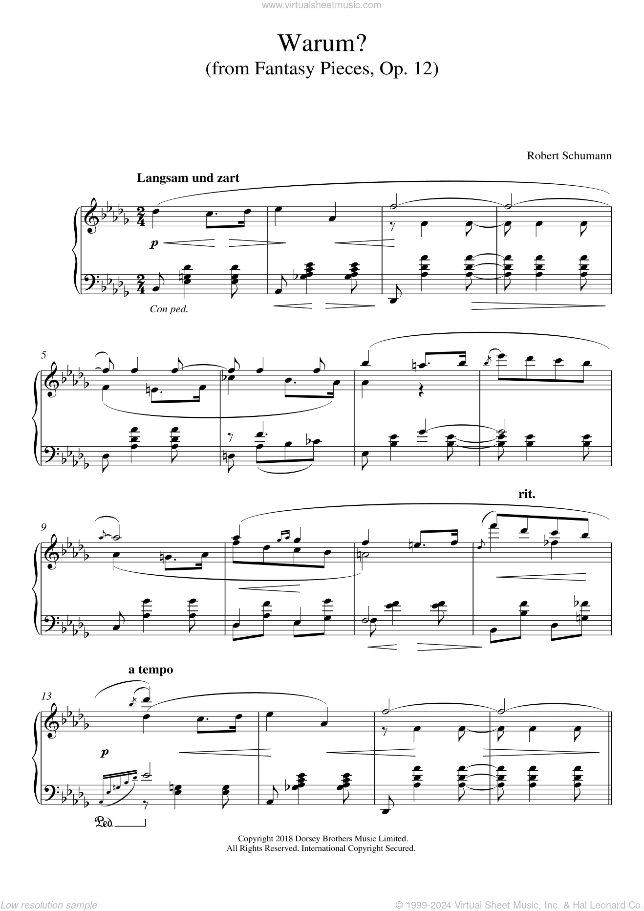 Warum? (From Fantasy Pieces Op. 12)
