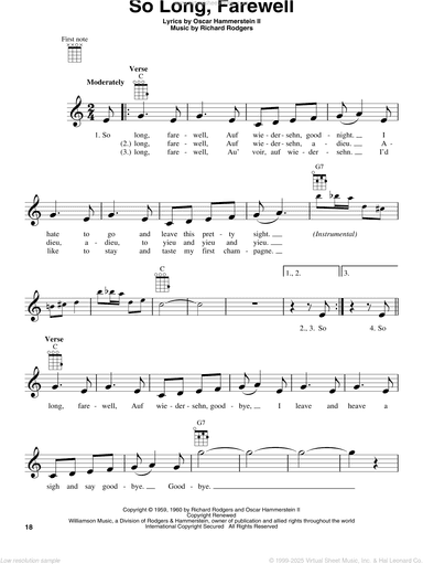 So Long, Farewell (from The Sound of Music)