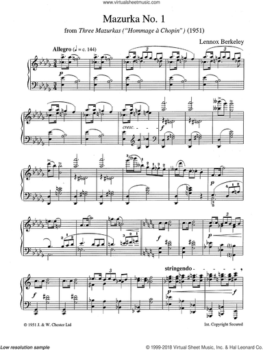 Mazurka No. 1 (from "Three Mazurkas")