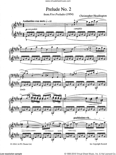 Prelude No. 2 (from "Five Preludes")