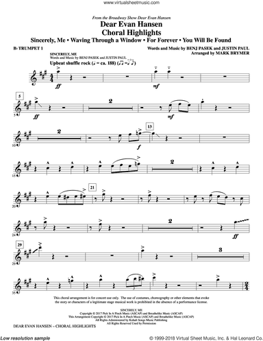 Dear Evan Hansen (Choral Highlights) (complete set of parts)