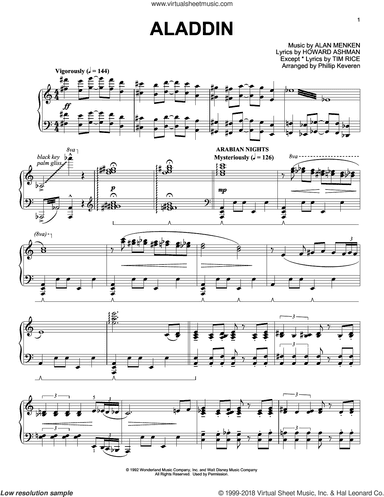 Aladdin Medley (arr. Phillip Keveren)