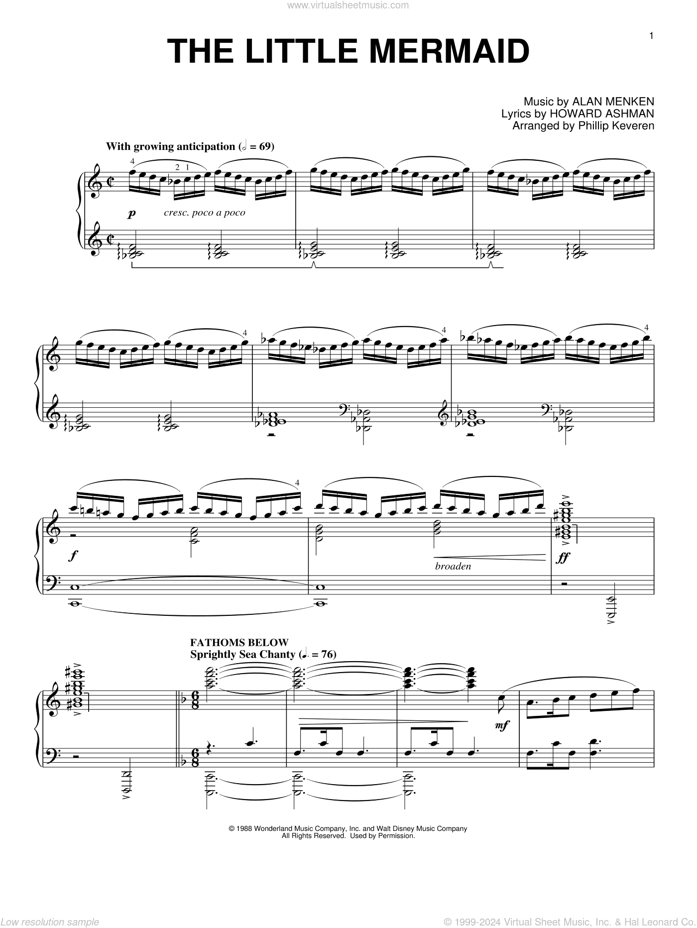 The Little Mermaid Medley (arr. Phillip Keveren)