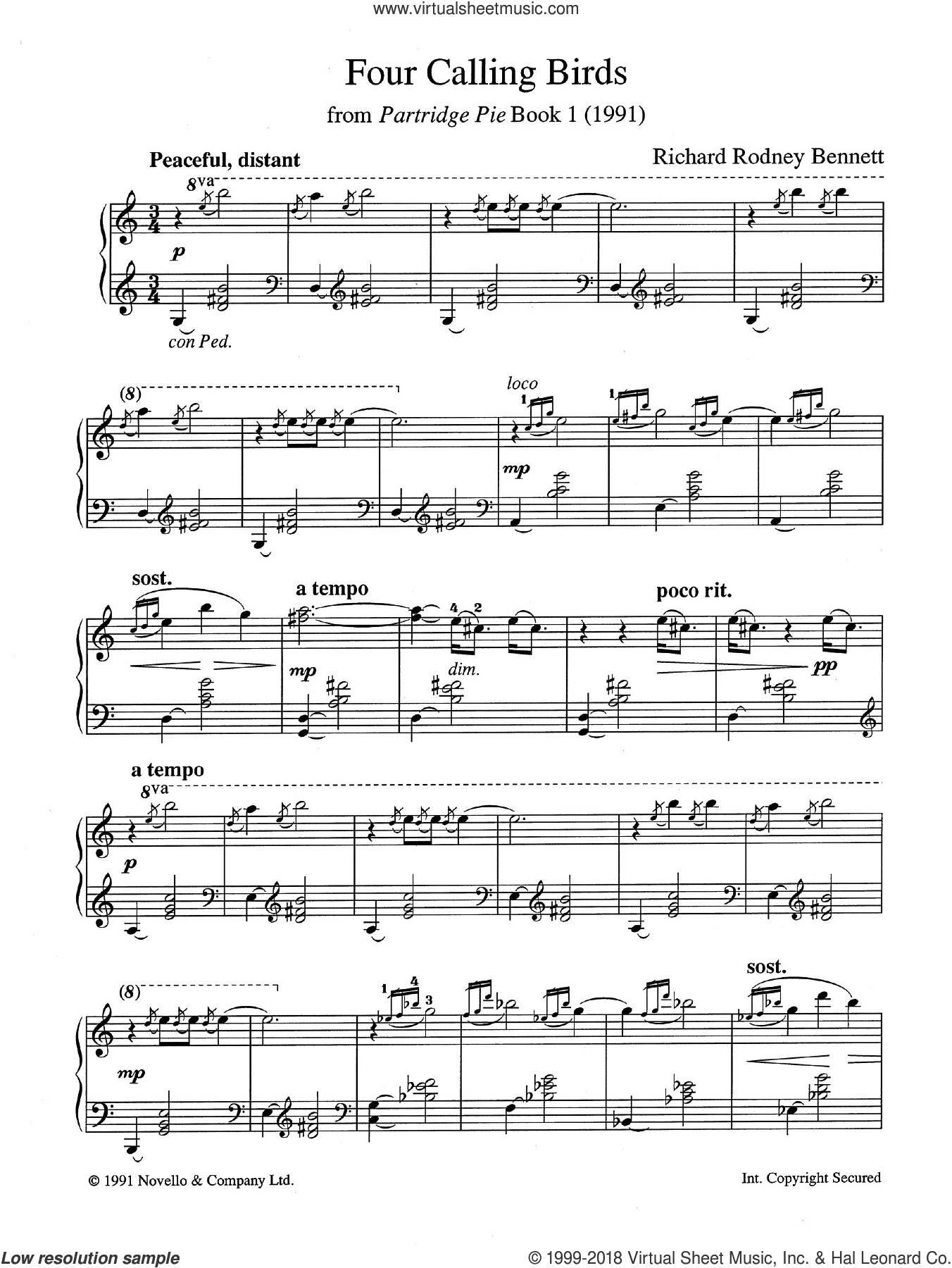 Four Calling Birds (from Partridge Pie Book 1)