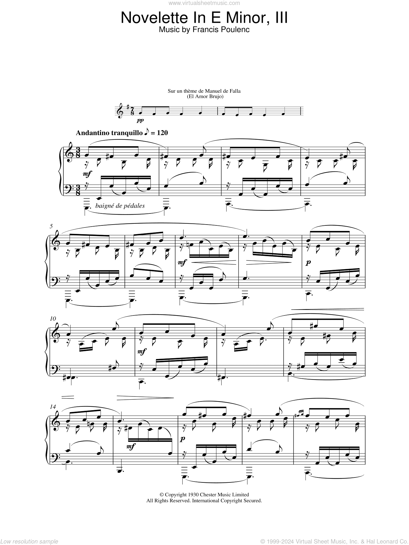 Novelette In E Minor, III
