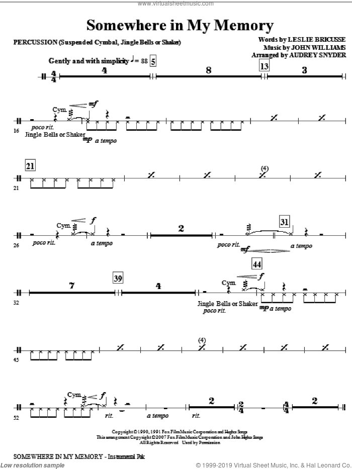 Somewhere in My Memory (arr. Audrey Snyder)