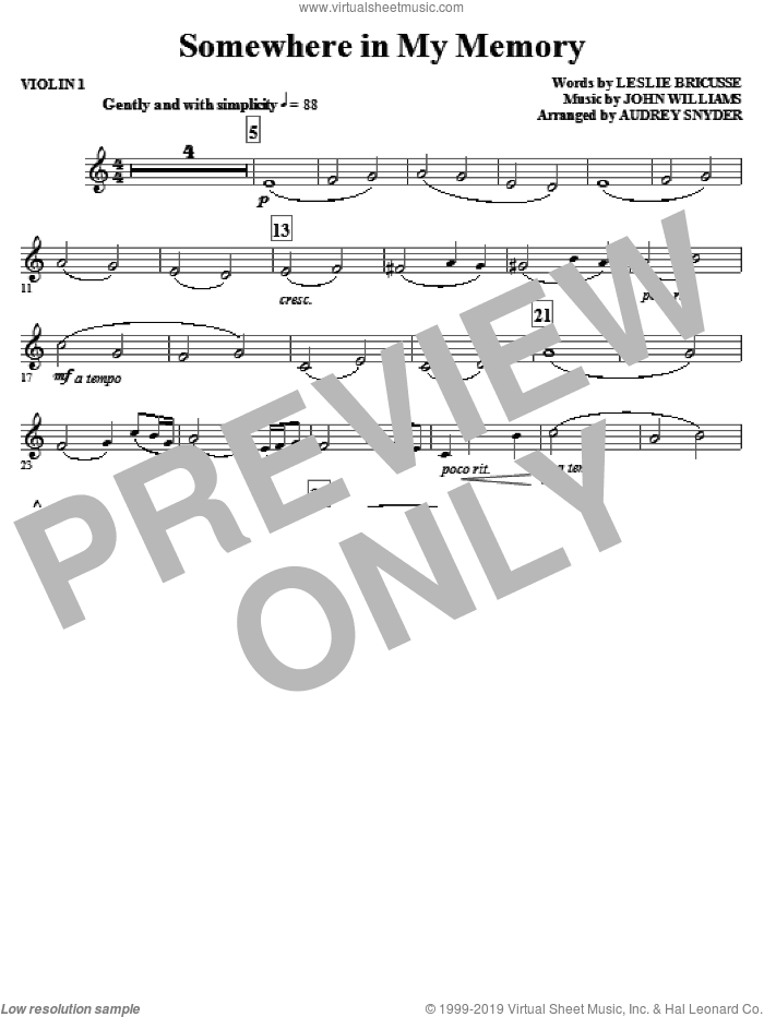 Somewhere in My Memory (arr. Audrey Snyder)