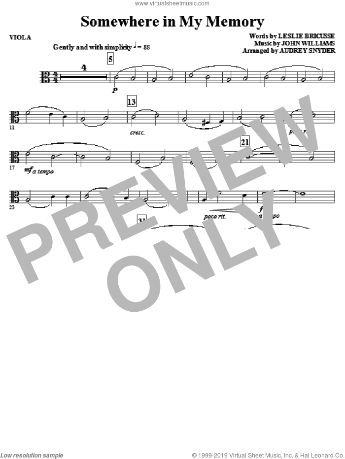 Somewhere in My Memory (arr. Audrey Snyder)