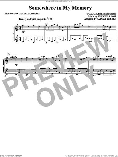 Somewhere in My Memory (arr. Audrey Snyder)