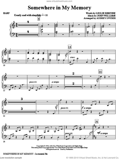 Somewhere in My Memory (arr. Audrey Snyder)