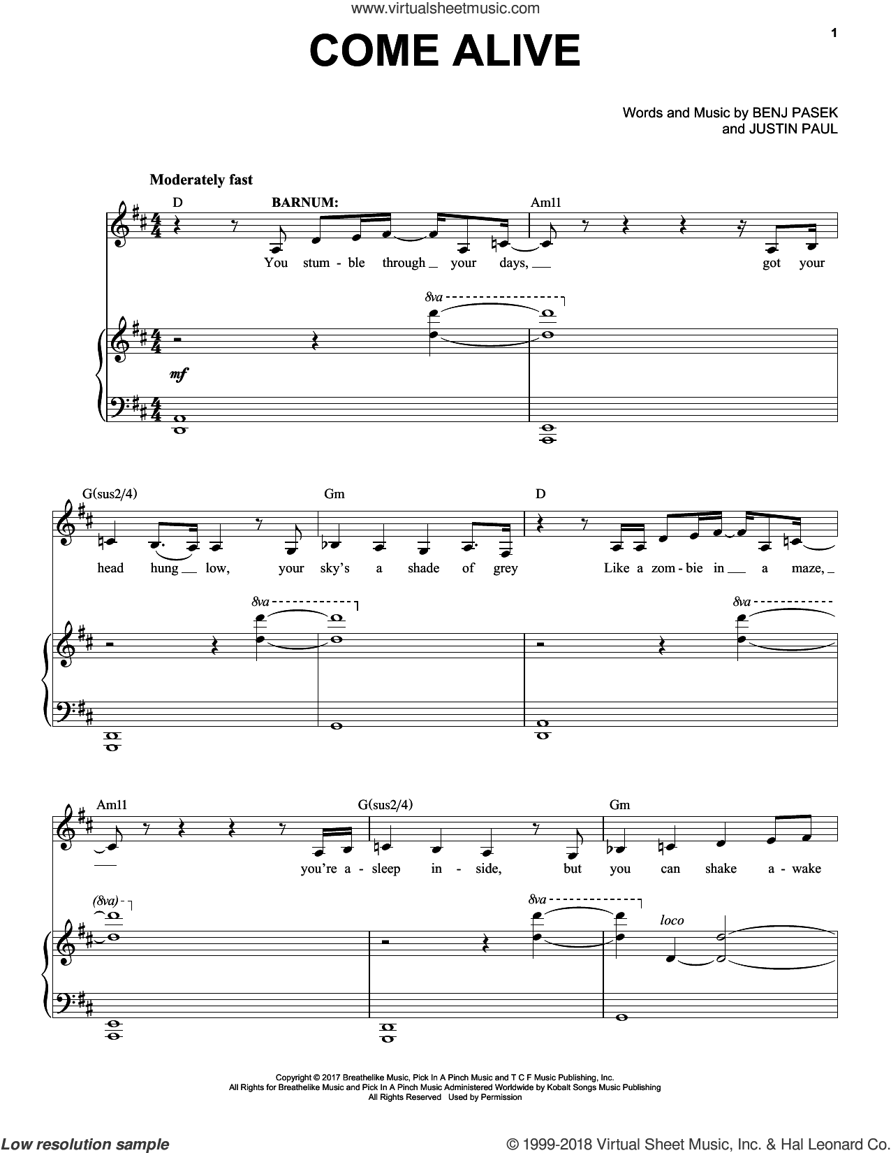 Come Alive (from The Greatest Showman)