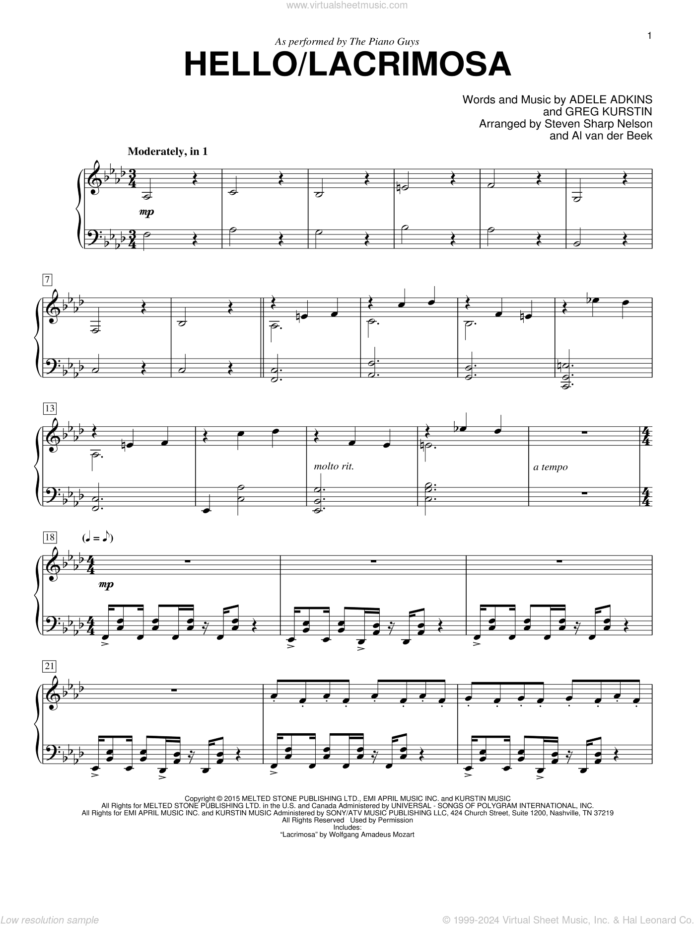 Hello/Lacrimosa
