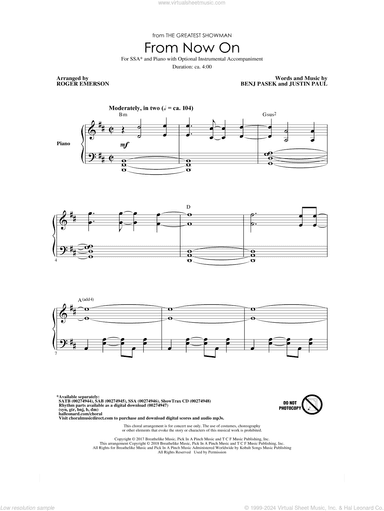 From Now On (from The Greatest Showman) (arr. Roger Emerson)