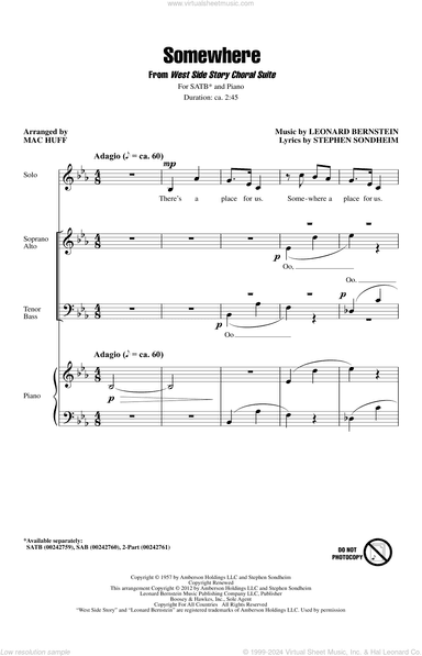 Somewhere (from West Side Story) (arr. Mac Huff)