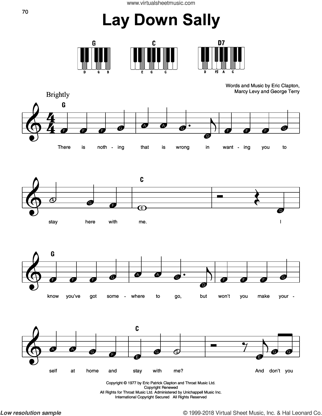 Lay Down Sally, (beginner)