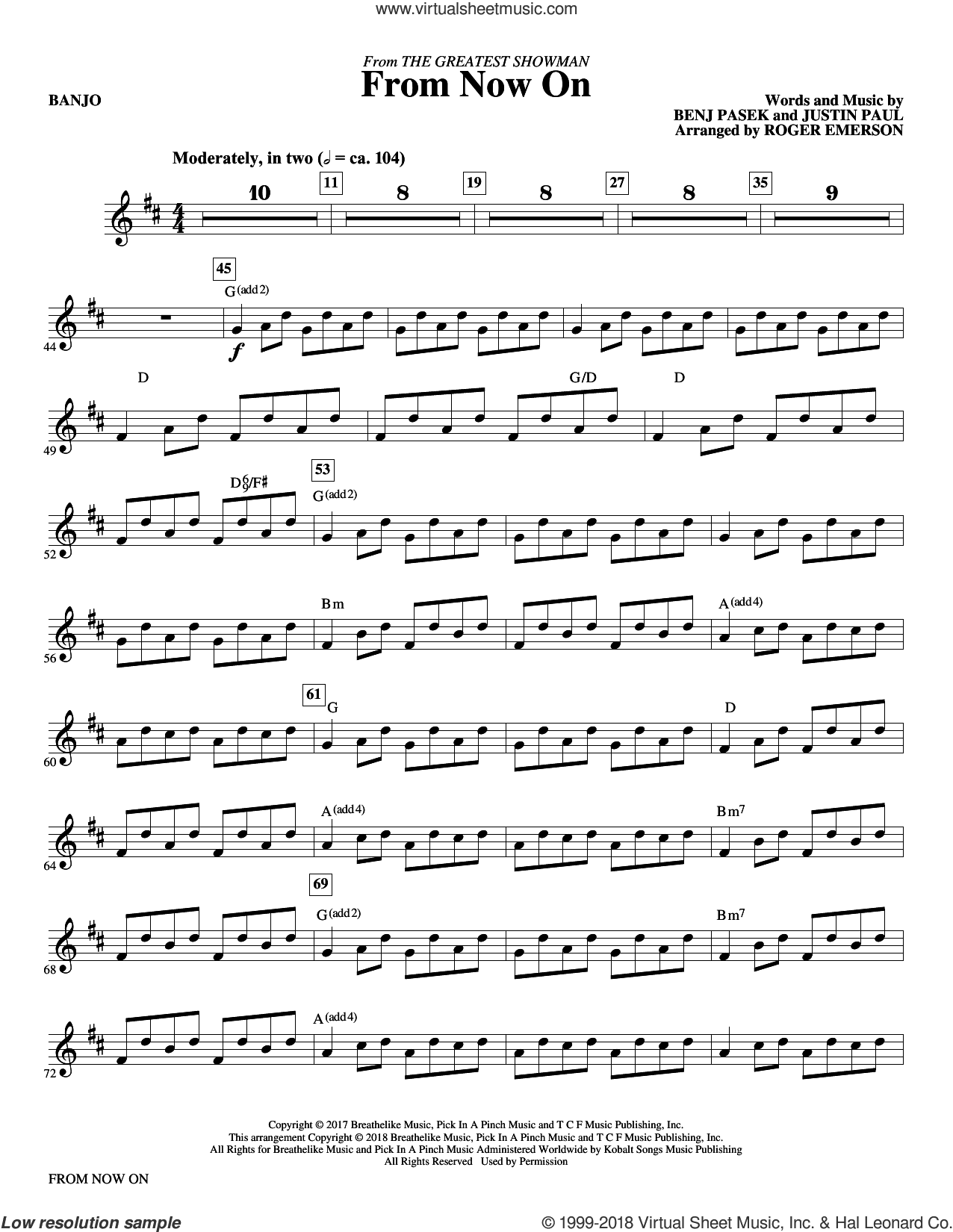 From Now On (from The Greatest Showman) (arr. Roger Emerson)