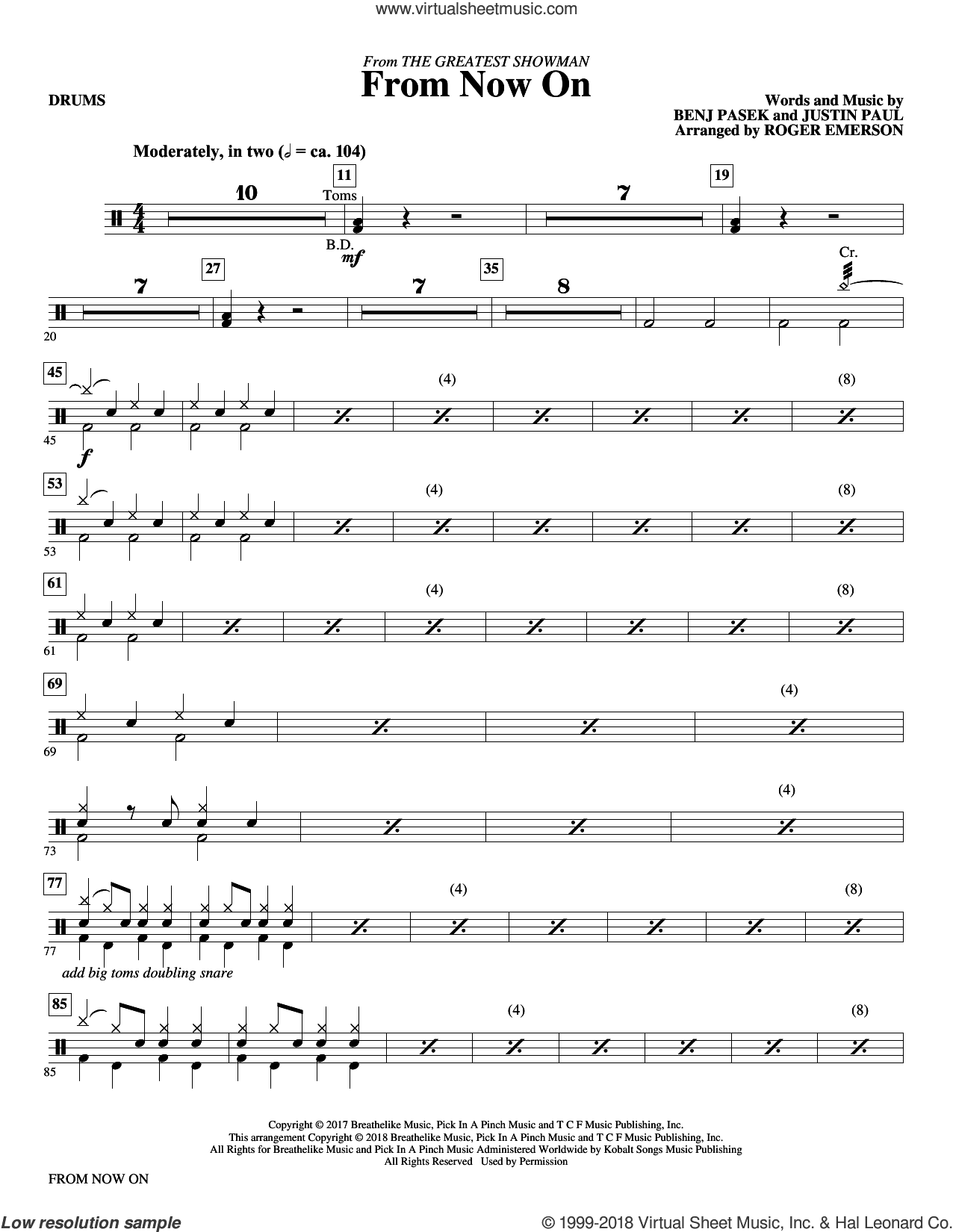 From Now On (from The Greatest Showman) (arr. Roger Emerson)