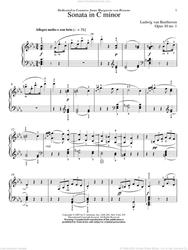 Piano Sonata No. 5 In C Minor, Op. 10, No. 1