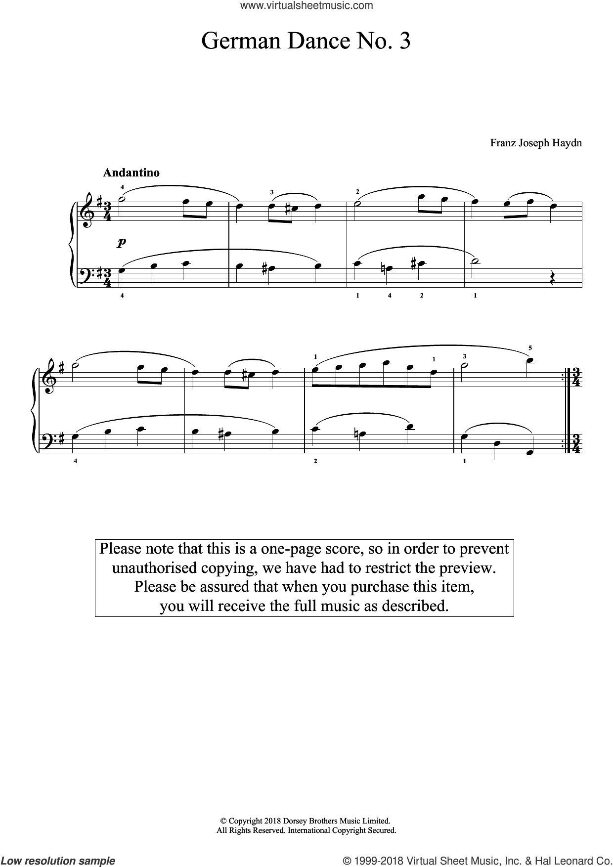 German Dance No. 3