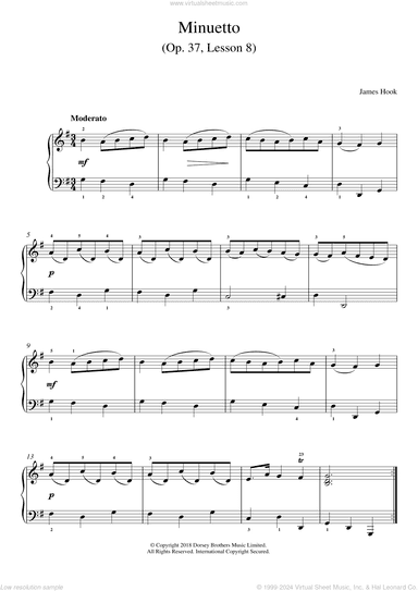 Minuetto Op. 37, Lesson 8